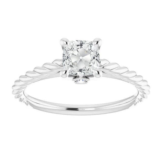 natural round diamond 3.25ct ring front view