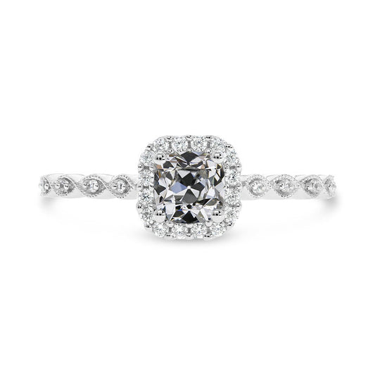 natural round diamond 3.50ct ring front view