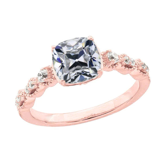 natural round diamond 4.75ct ring front view