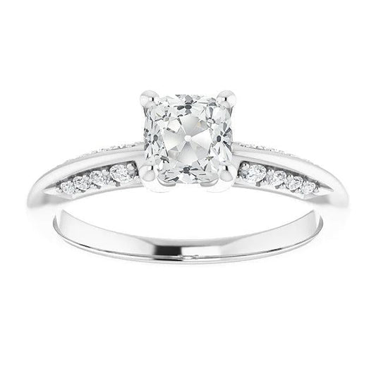 natural round diamond 4.50ct ring front view