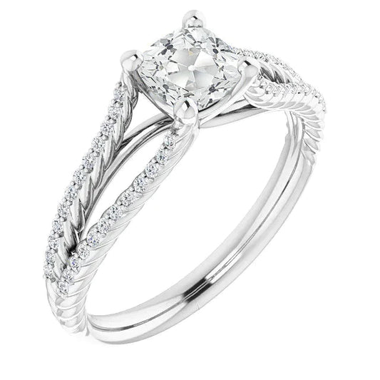 natural round diamond 4.50ct ring front view