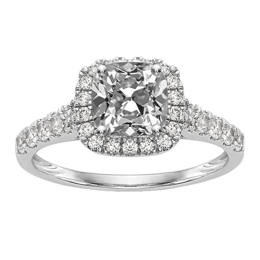 natural round diamond 6.50ct ring front view