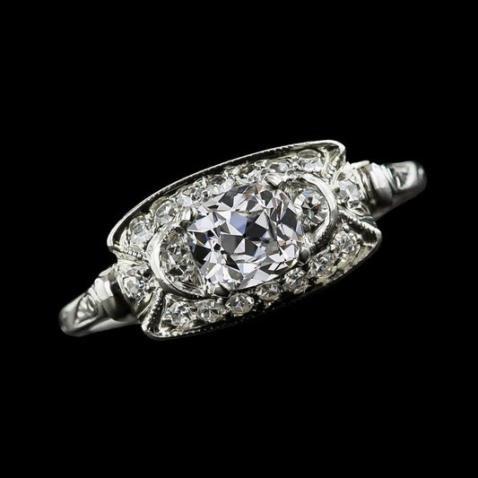 natural round diamond 3.75ct ring front view