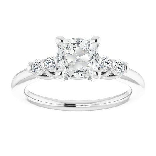 natural round diamond 4.75ct ring front view
