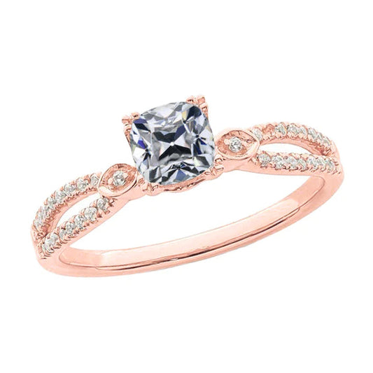 natural round diamond 3.50ct ring front view