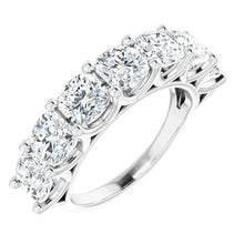 Cushion Real Diamond Comfort Fit Half Eternity Band 5.25 Carats