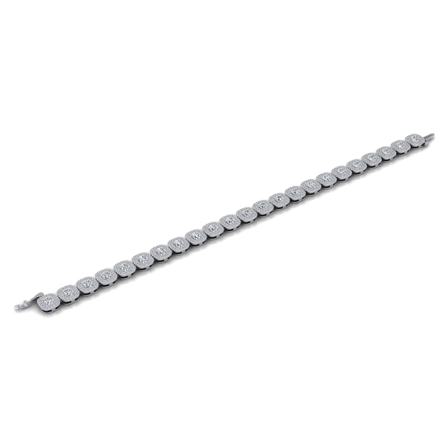 Cushion & Round Genuine Diamond Men's Bracelet 11.75 Carats