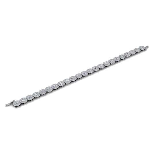 Cushion & Round Genuine Diamond Men's Bracelet 11.75 Carats
