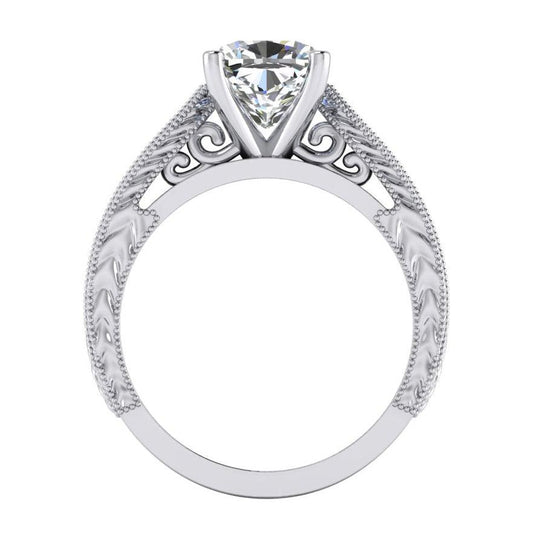 Cushion Engagement Ring White Gold Ladies Jewellery Genuine Diamond