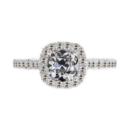 Handcrafted Halo Ring 3 ct – main view