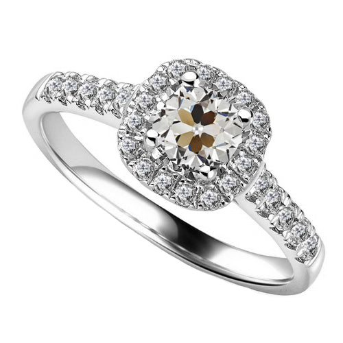 Shimmering Diamond Halo Engagement Ring 4.50 ct – main view