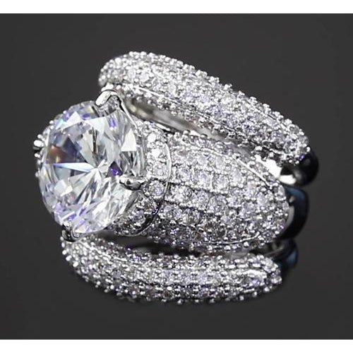 Custom Jewelry Real Diamond Womens Ring Pave Setting