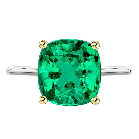 Earth-Mined Emerald Colored Stone Ring – main view