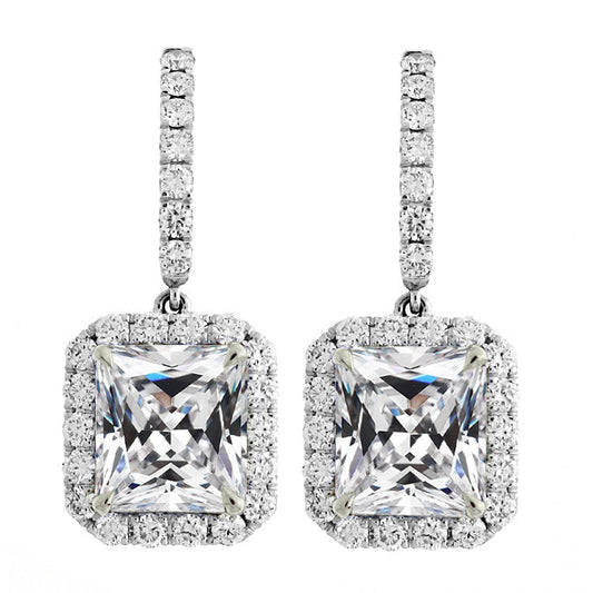 Drop Earrings 14K White Gold with Diamond – main view