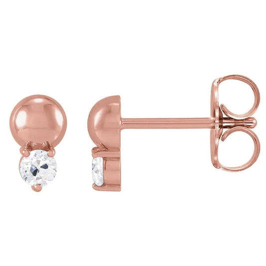 Diamond Real Drop Stud Earrings Push Backs 3 Carats Old Miner Jewelry