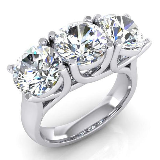 natural round diamond 1.25ct band front view