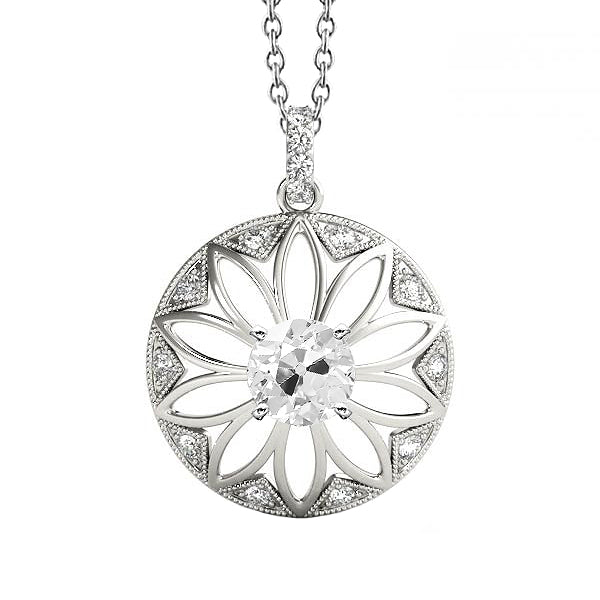Authentic Fine Diamond Pendant Necklace – main view