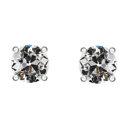 Antique Cushion Fine Diamond ring in 14K White Gold – main view