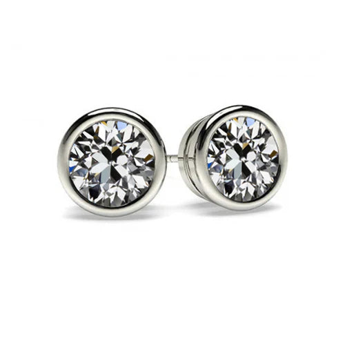Earrings 14 Karat White Gold with Diamond – main view