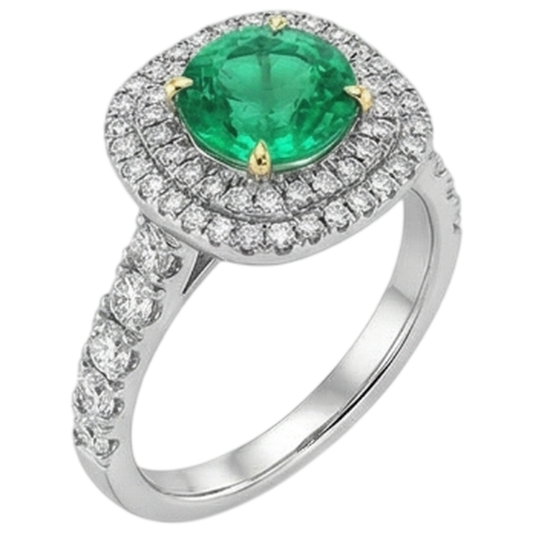 Radiant Precious Stone Ring 2.50 ct – front view