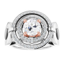 Double Halo Old Miner Genuine Diamond Ring Prong Set 5.25 Carats Split Shank