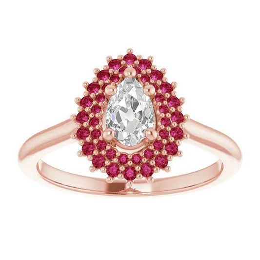 natural round diamond 3.50ct ring front view