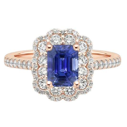 natural emerald sapphire 5ct ring side angle
