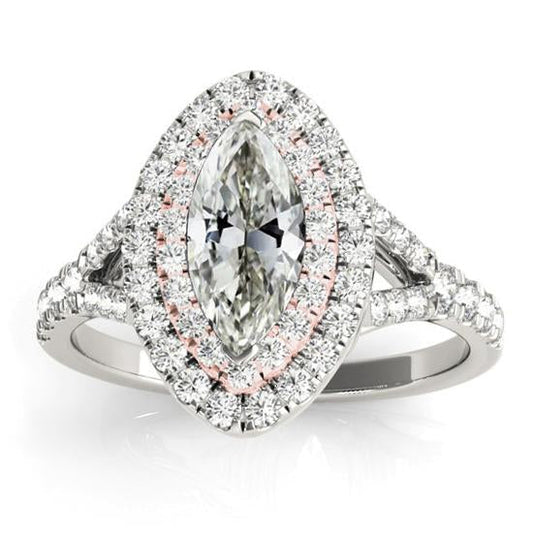 natural round diamond 6ct ring front view