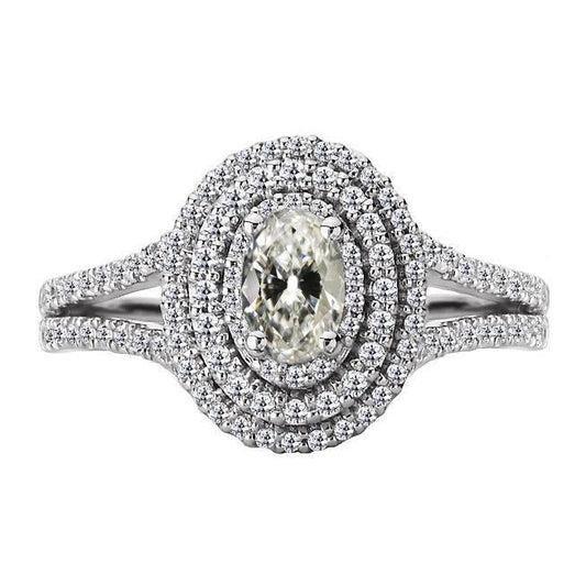 natural round diamond 7ct ring front view