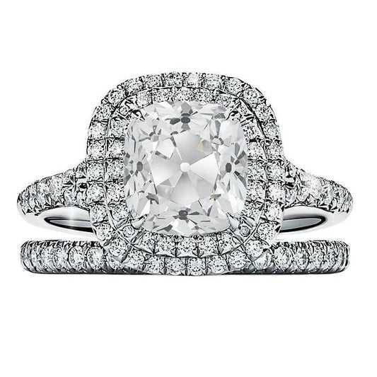 natural round diamond 3.75ct ring front view
