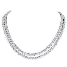 Double Row Genuine Diamond Statement Necklace