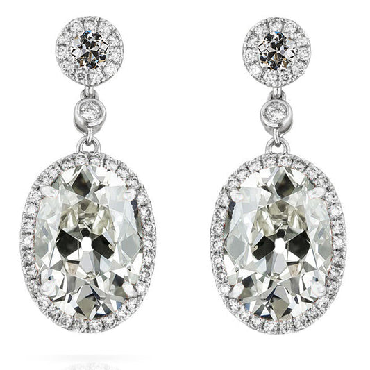 Stud Earrings 14K White Gold with Diamond – main view