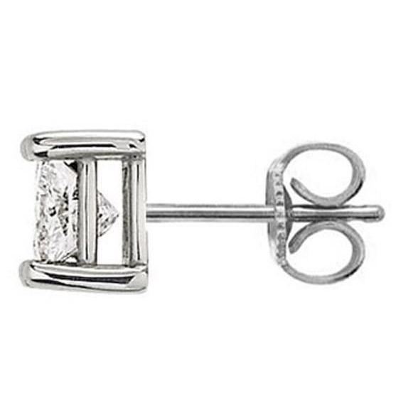 E Vvs1 Genuine Diamond 1.50 Ct. Stud Men Earring White Gold 14K