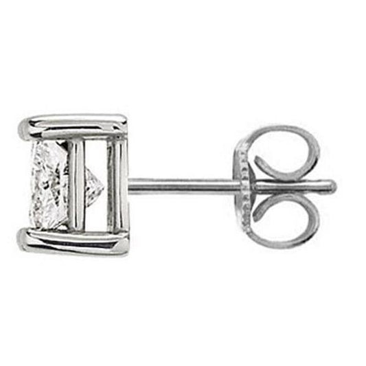 E Vvs1 Genuine Diamond 1.50 Ct. Stud Men Earring White Gold 14K