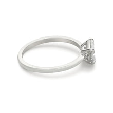 Eagle Claw Prongs Emerald Cut Solitaire Natural Diamond