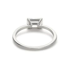 Claw Prongs Emerald Cut Solitaire Natural Diamond Classic Ring
