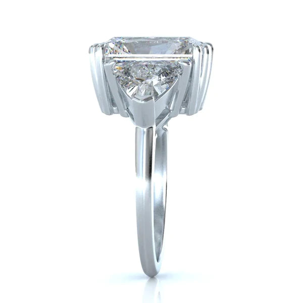 Elegant 9 Carat Natural Radiant Trilliant Diamond Ring4