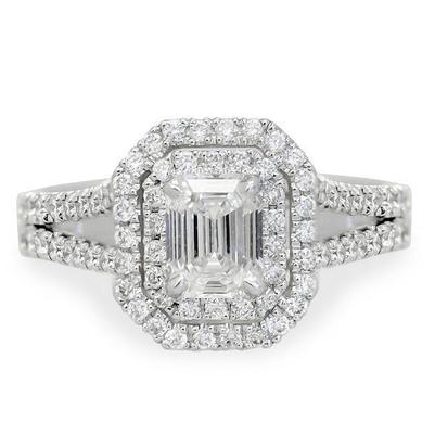 natural round diamond 2.50ct ring front view