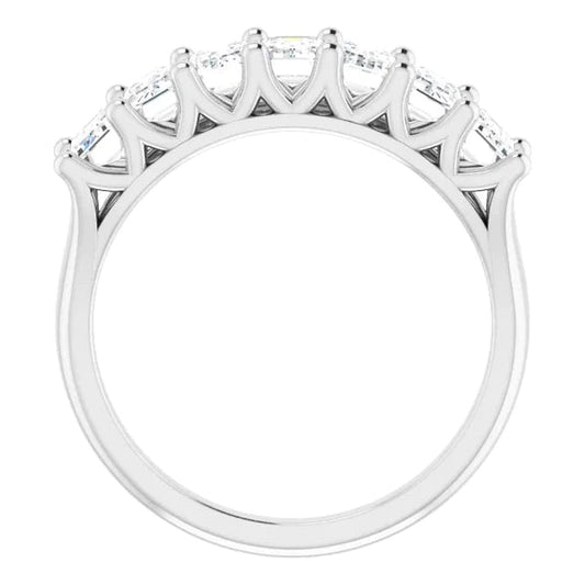 Emerald Real Diamond Half Eternity Band 4.55 Carats Women's Gold Jewelry