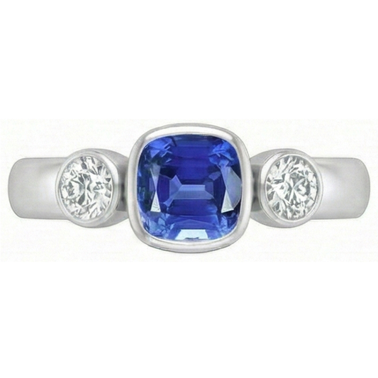 natural emerald sapphire 1.50ct watch side angle