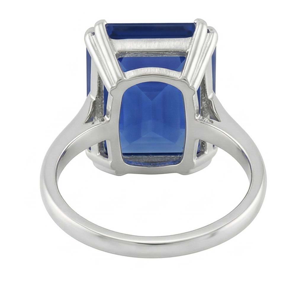 natural emerald sapphire 2.50ct ring profile view