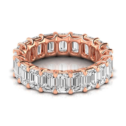 Eternity Band 14K Rose Gold with Brilliant Diamond – front view