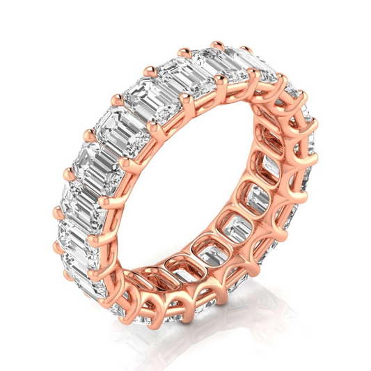 Brilliant Diamond Eternity Band 6.60 ct 14K Rose Gold – main view
