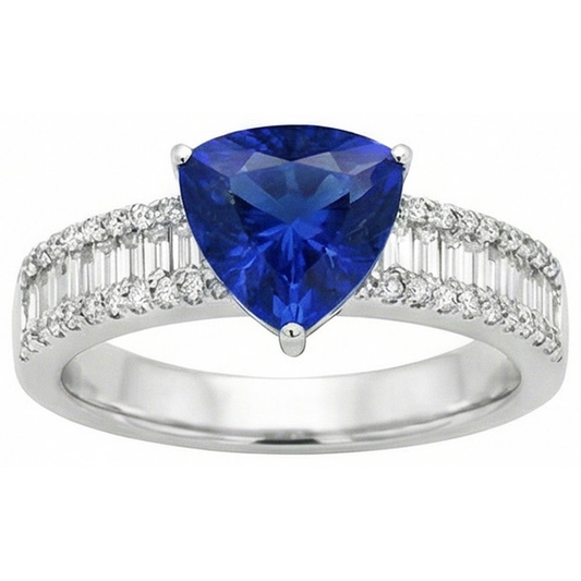 natural round sapphire 4ct ring side angle