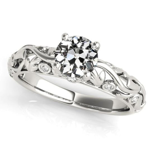 Engagement Ring Old Cut Real Natural Earth Mined Diamond Vintage Style 2.50 Carats