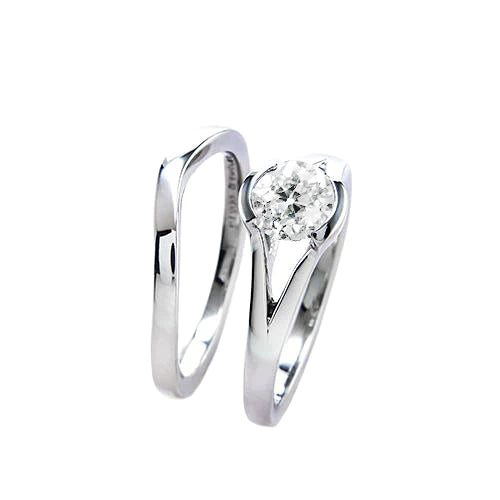 natural round diamond 1ct ring front view