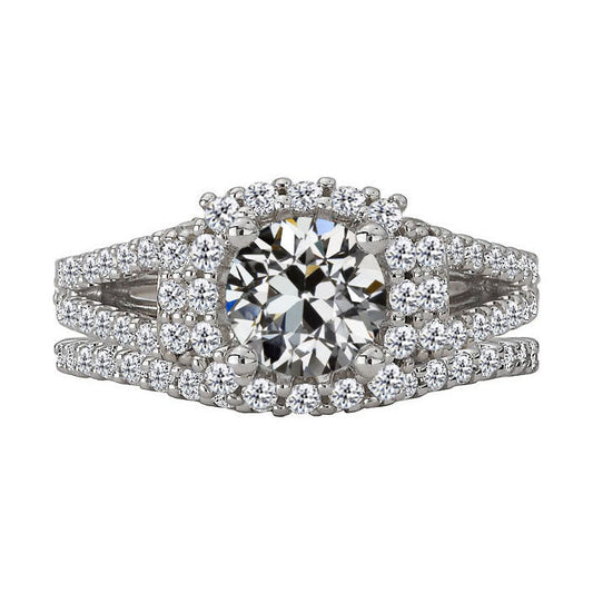 Engagement Ring 14K White Gold with Brilliant Diamond – main view