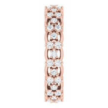 Eternity Wedding Band 1.50 Carats Round Genuine Diamond Rose Gold Jewelry