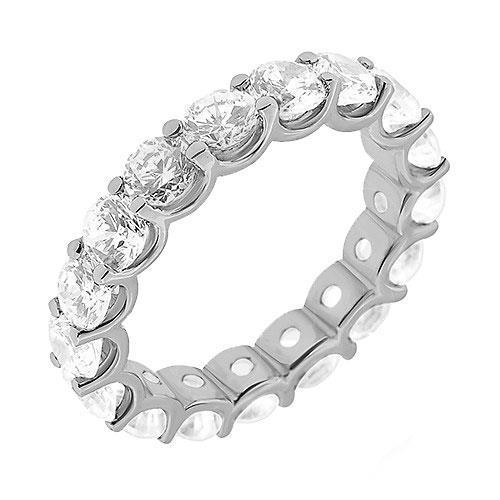 Eternity Wedding Band 5.10 Carats Round Genuine Diamonds White Gold 14K