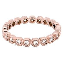 Eternity Band 3.75 Carats Bezel Setting Milgrain Rose Gold Jewellery Natural Earth Mined Diamond